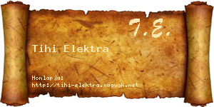 Tihi Elektra névjegykártya